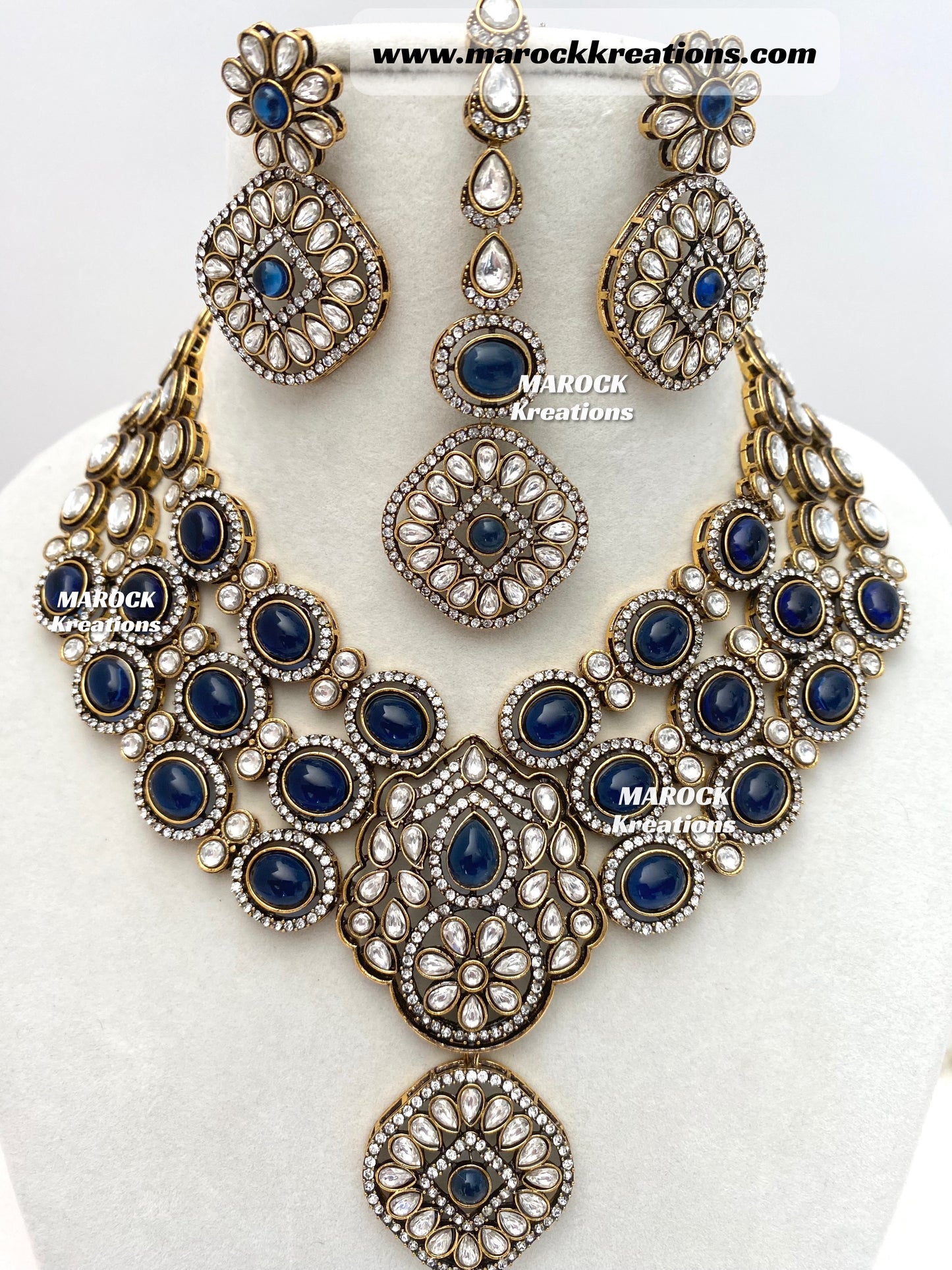 Jessie Tyani inspired Kundan Statement Necklace set