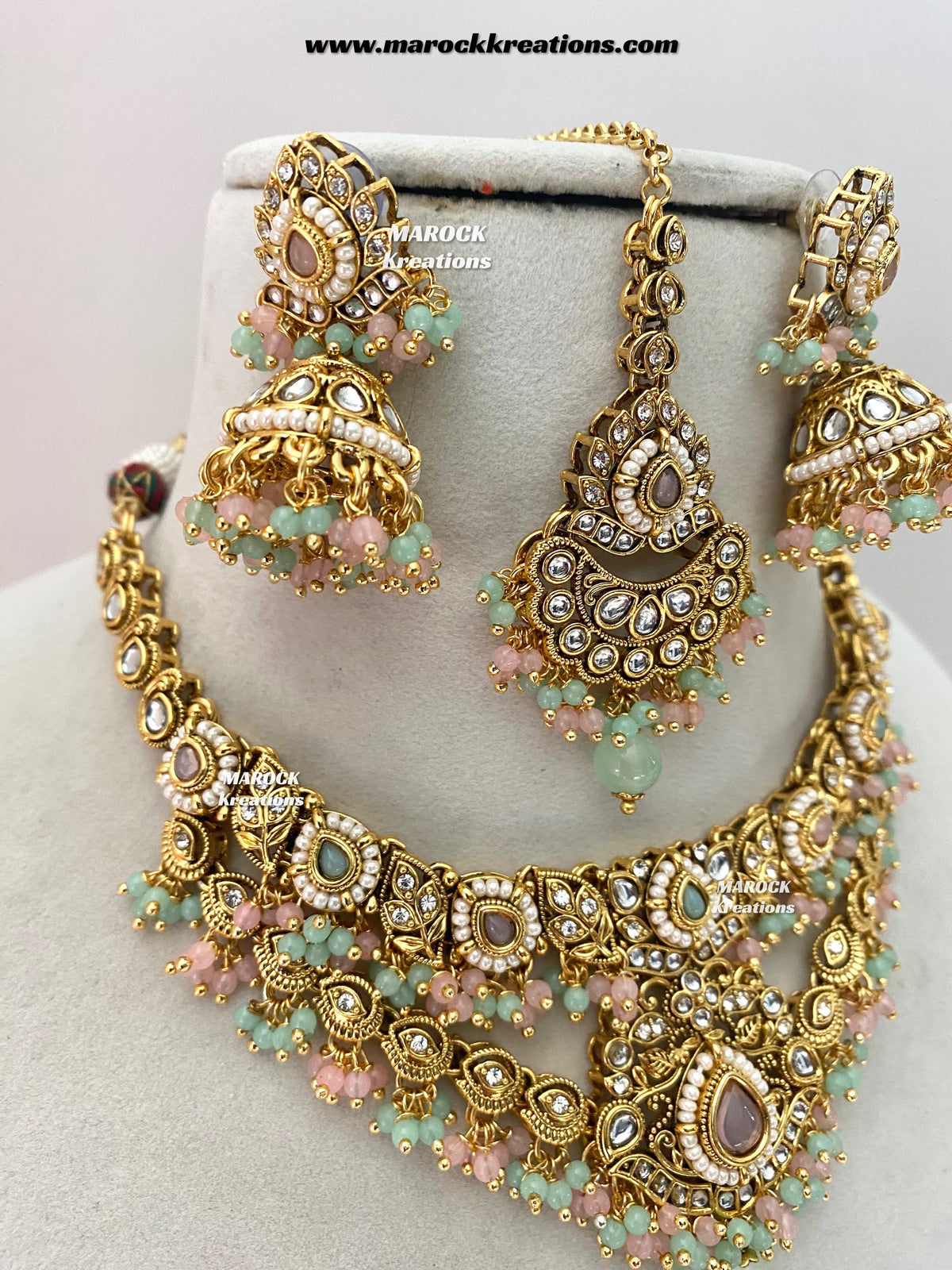 Danisha Premium Quality Kundan Statement necklace set