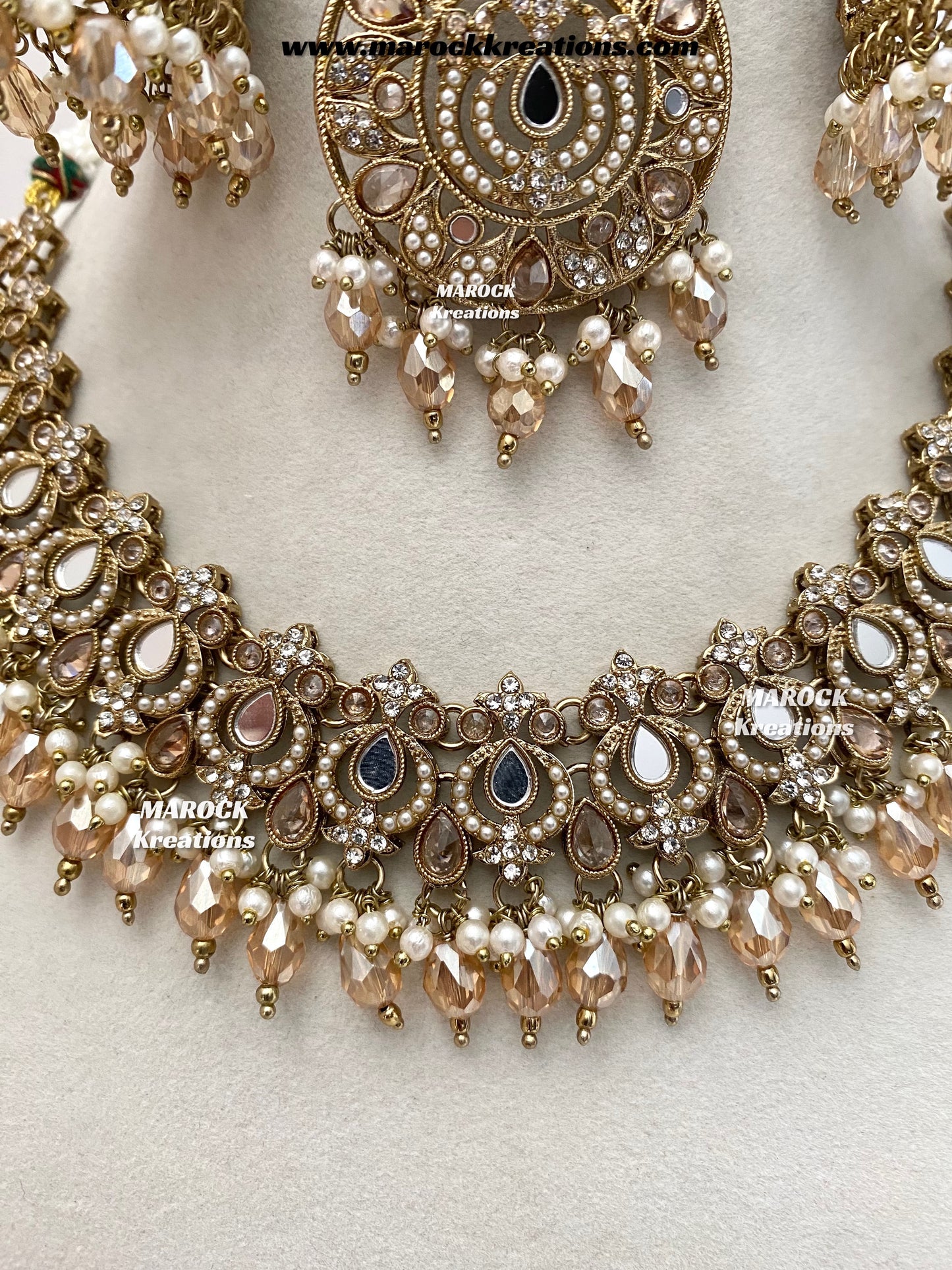 Premium Quality Mirror necklace set