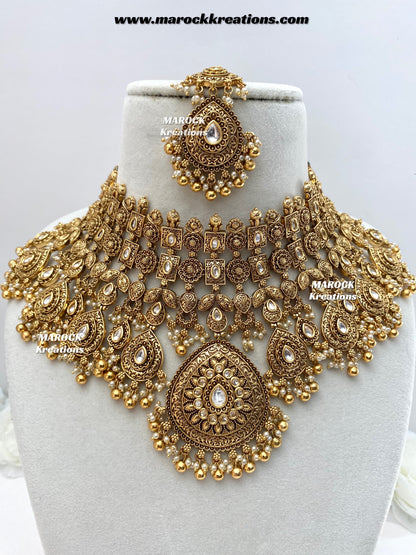 Mahreen Premium Quality Gold Plated Bridal set