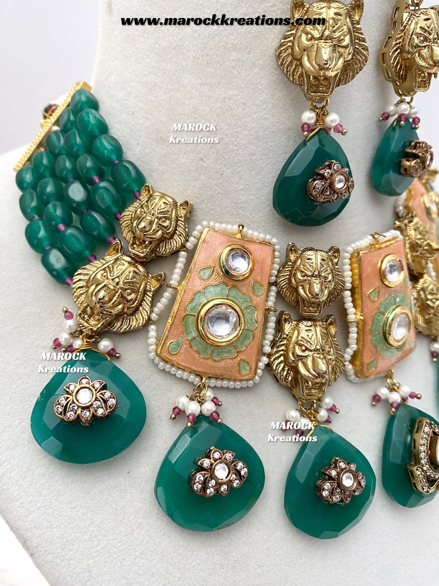 Razia Sabyasachi inspired Premium Quality Kundan Meenakari Statement Necklace set
