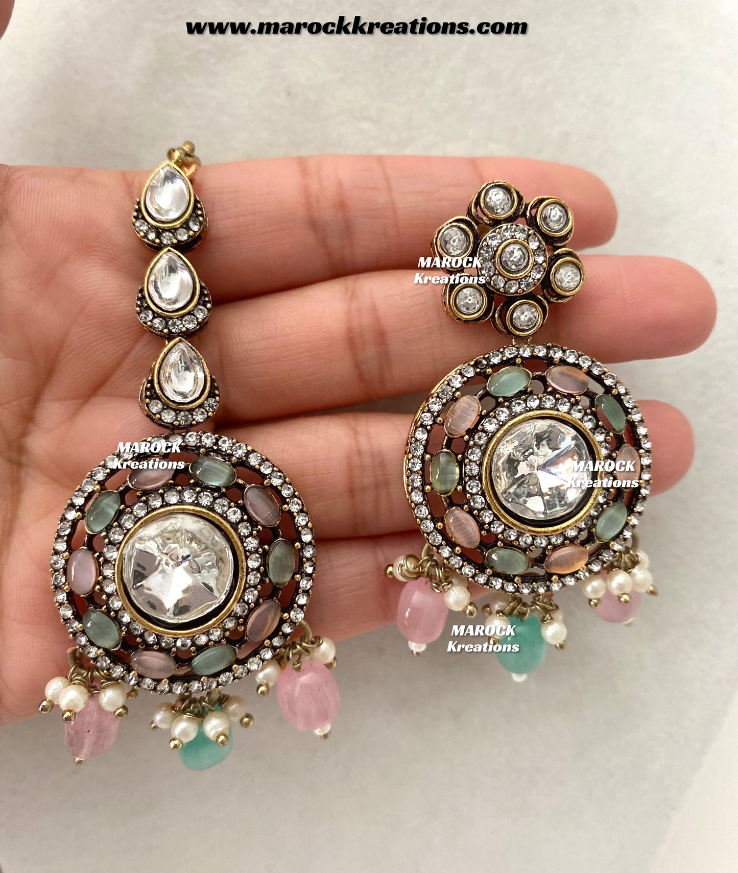 Luna Sabyasachi inspired Victorian Kundan Statement necklace set