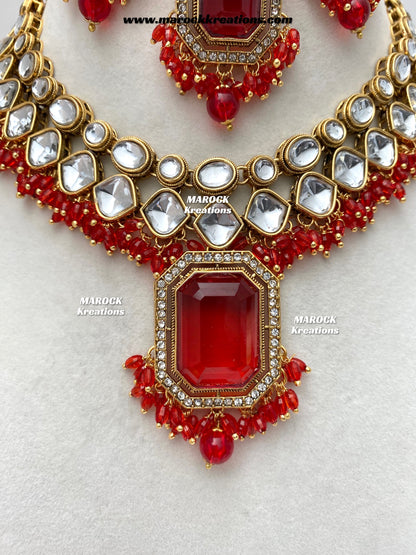 Shabnam Premium Quality Kundan Statement Necklace set