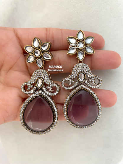 Freya Sabyasachi inspired Premium Quality Moissanite Kundan Necklace set