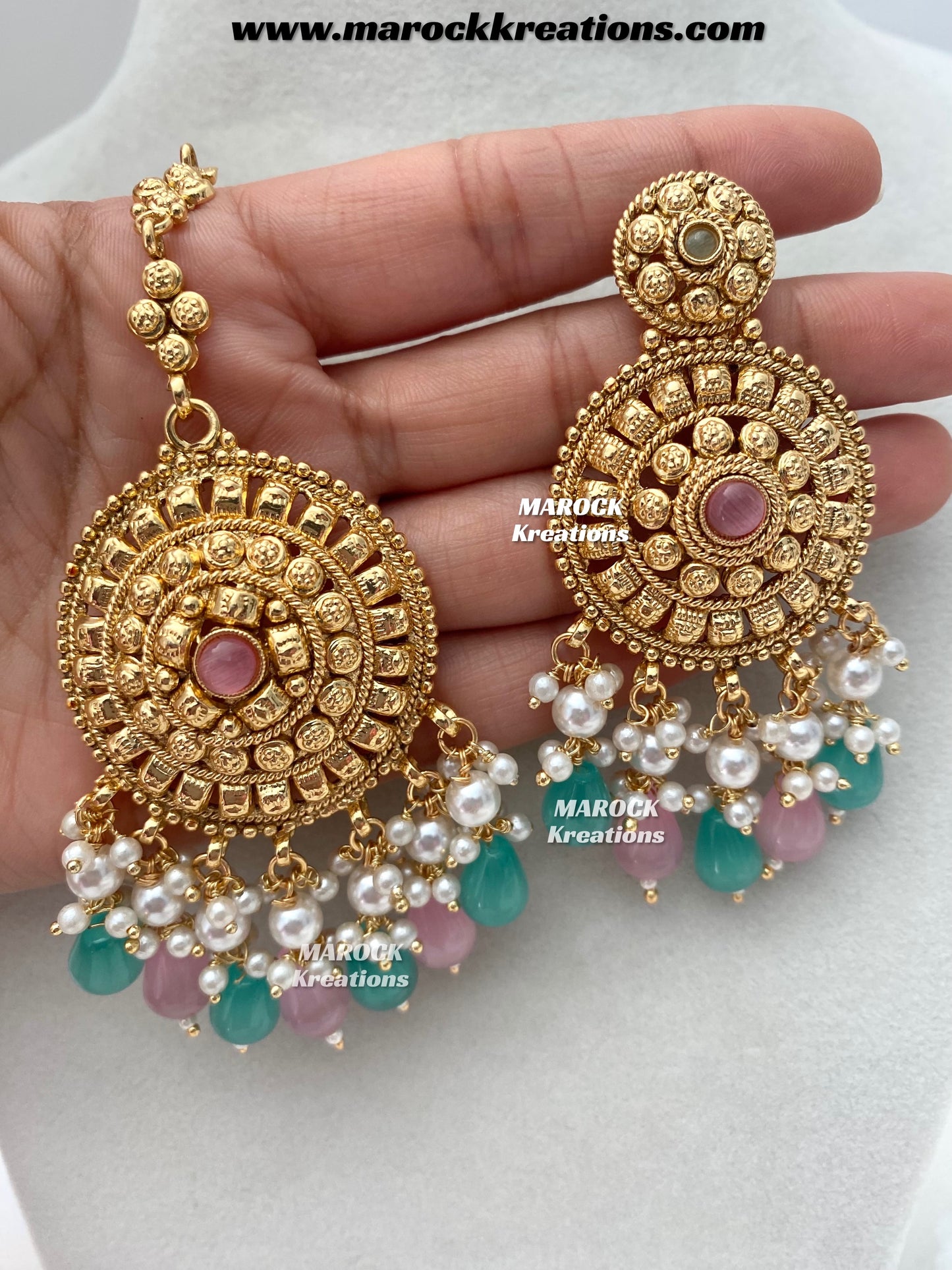 Anuja Premium Quality Gold Plated statement choker set