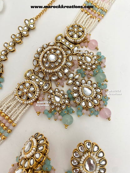 Shaneel Premium quality Kundan Choker set