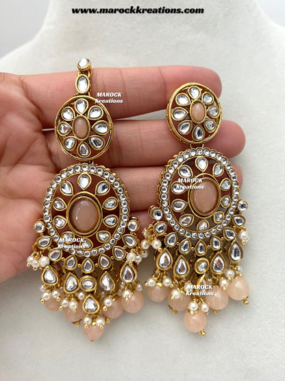 Iqra Premium Quality Kundan Meenakari Statement Necklace set
