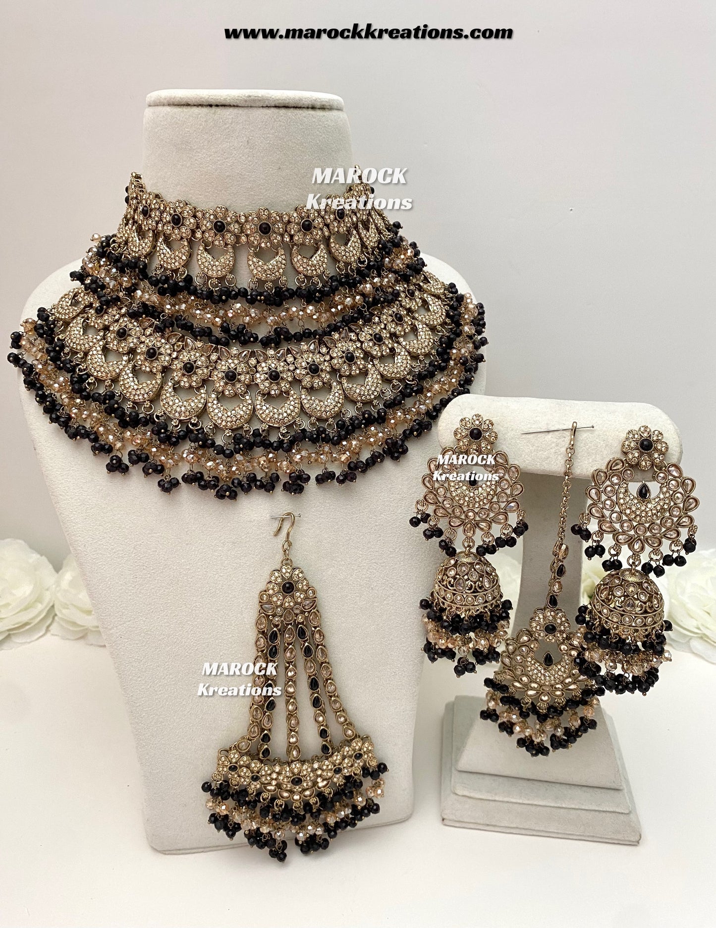 Meesha Premium Quality Pakistani Choker and Necklace combo set