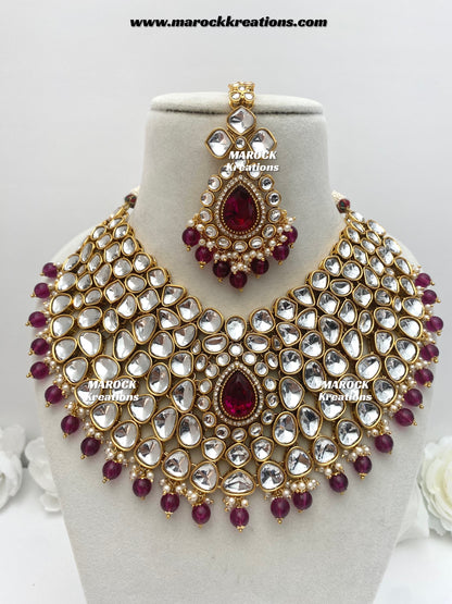 Ruhi Premium Quality Statement Kundan Necklace/Bridal set