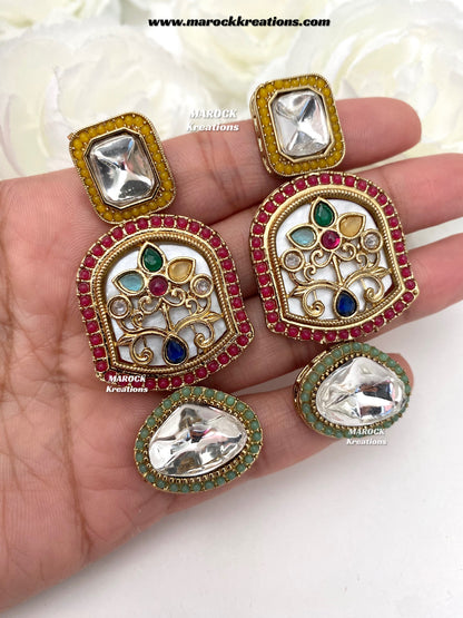 Anju Premium Quality Kundan statement choker set