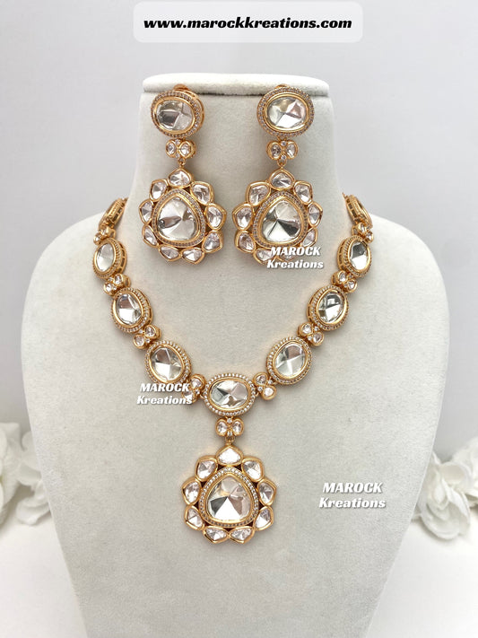 Akira Tyani Inspired Premium Quality gold plated Kundan exclusive Necklace set