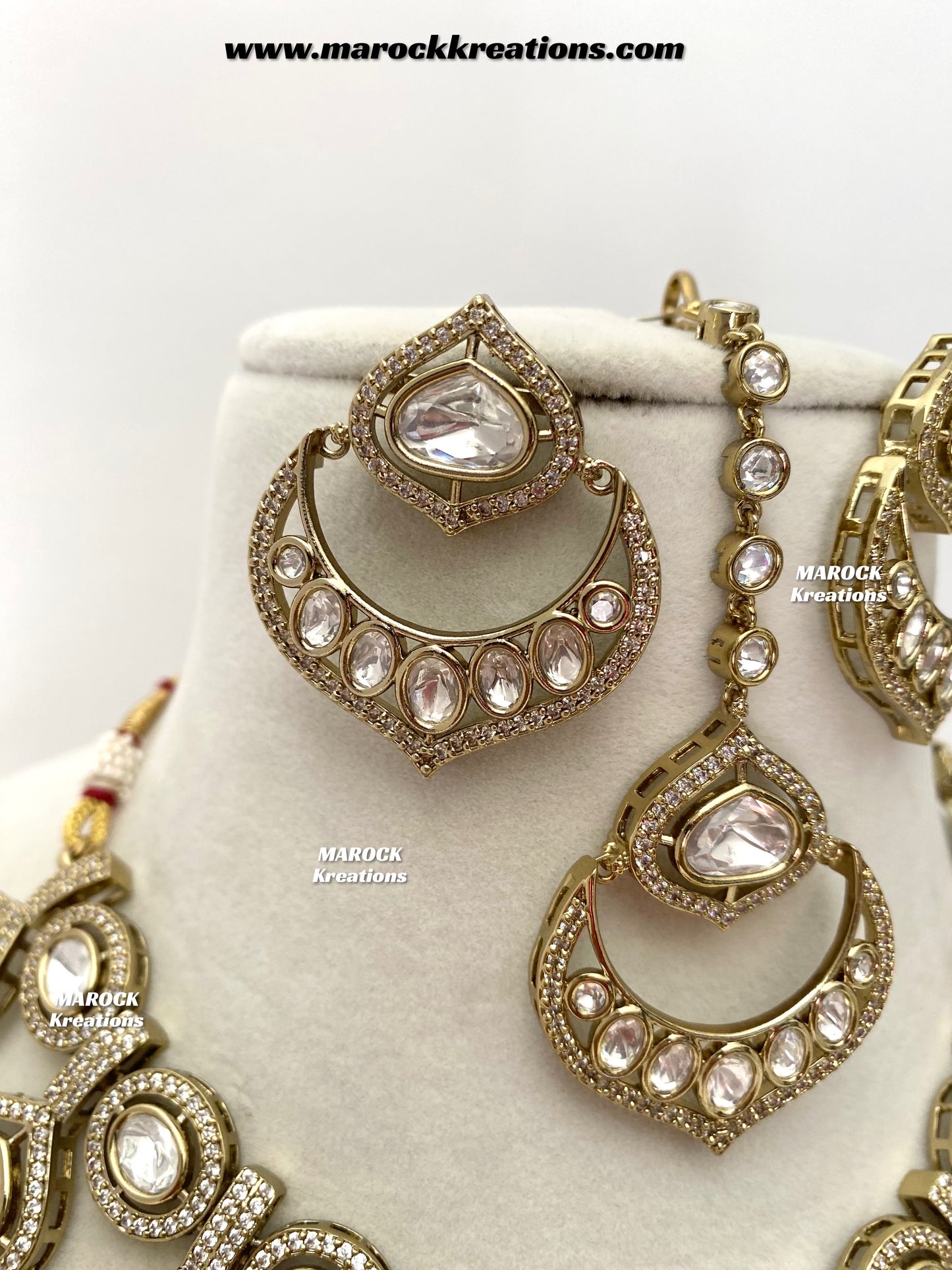 Gunjan Premium Quality Moissanite Kundan Necklace set