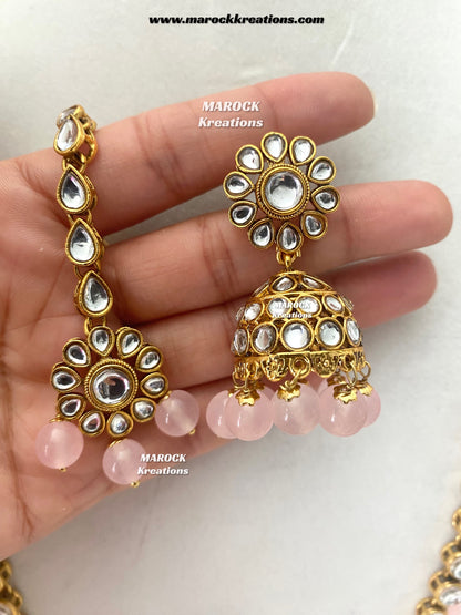 Premium Quality Kundan Rani haar set