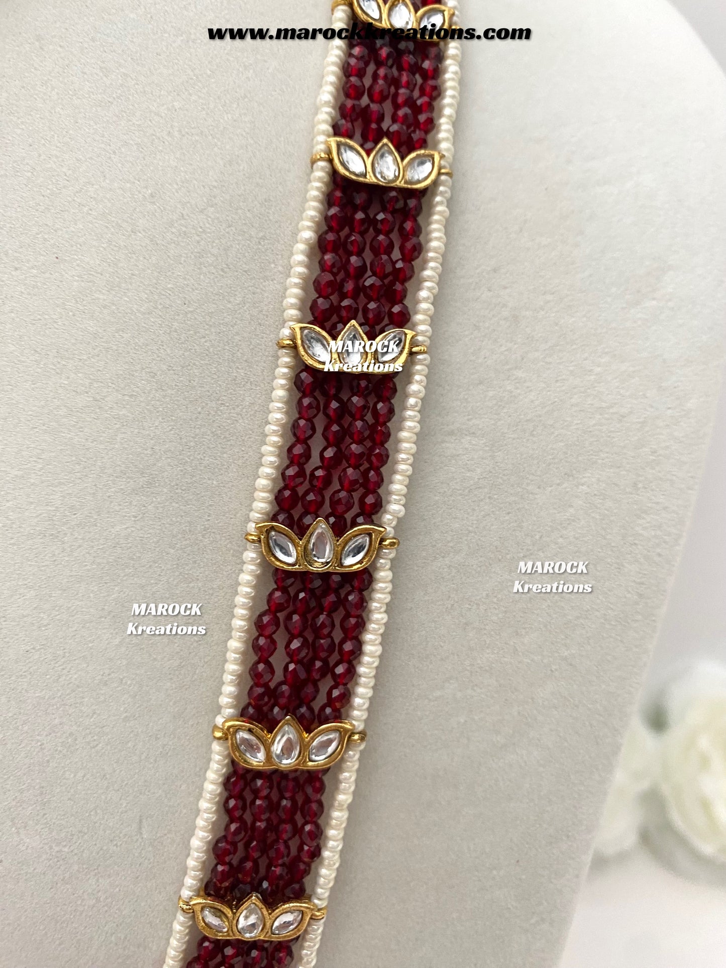 Neela Premium Quality Kundan Statement Rani haar set