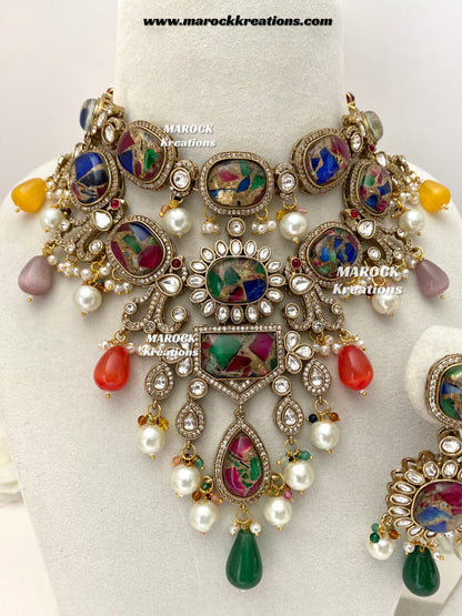 Jane Sabyasachi inspired Premium Quality  Kundan statement necklace set