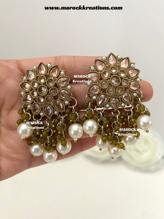 Rameesa Antique Polki Studs/Earrings