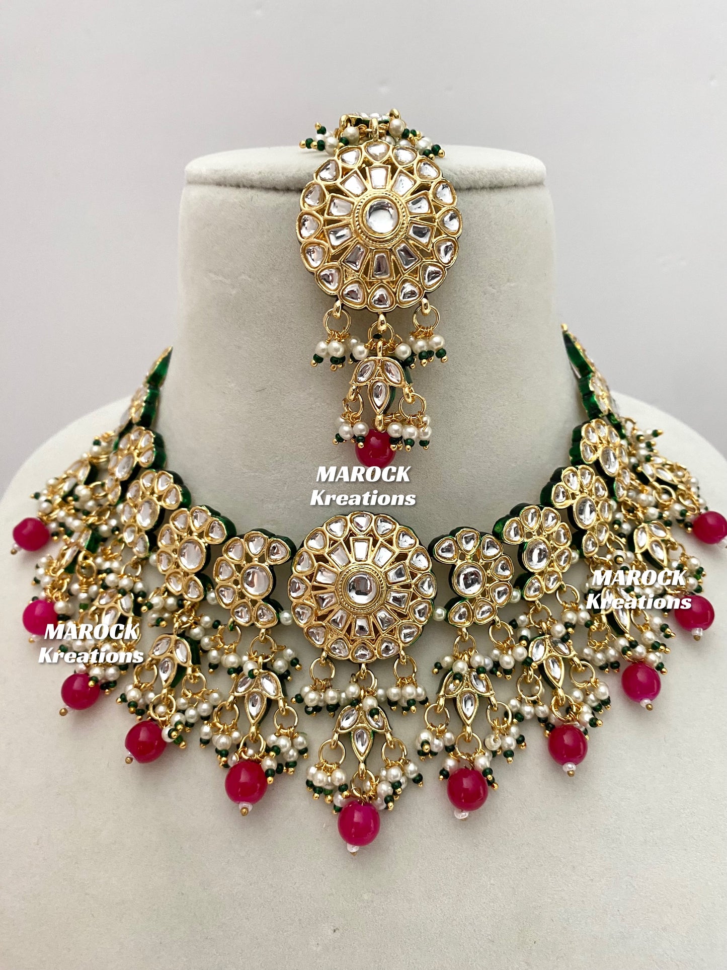 Premium Quality Thappa Kundan Statement Necklace sets