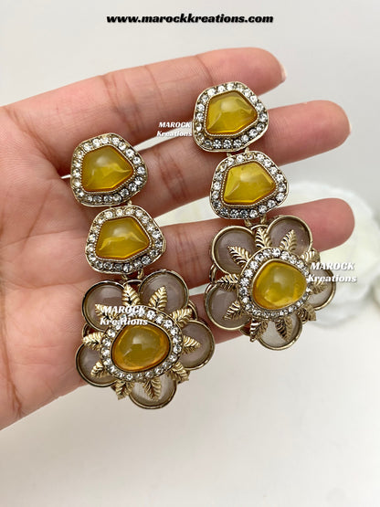 Kruti Sabyasachi inspired Mother of pearls Statement Earrings