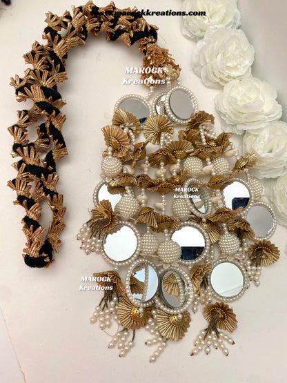 Traditional gotta patti heavy look Parandi with lace /Hair dori/Jago braid accessories