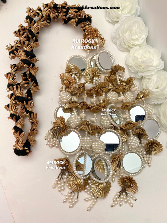 Traditional gotta patti heavy look Parandi with lace /Hair dori/Jago braid accessories