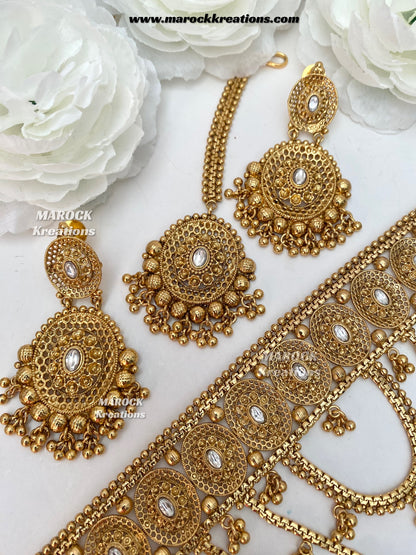 Sadia Premium Quality Gold plated statement choker set