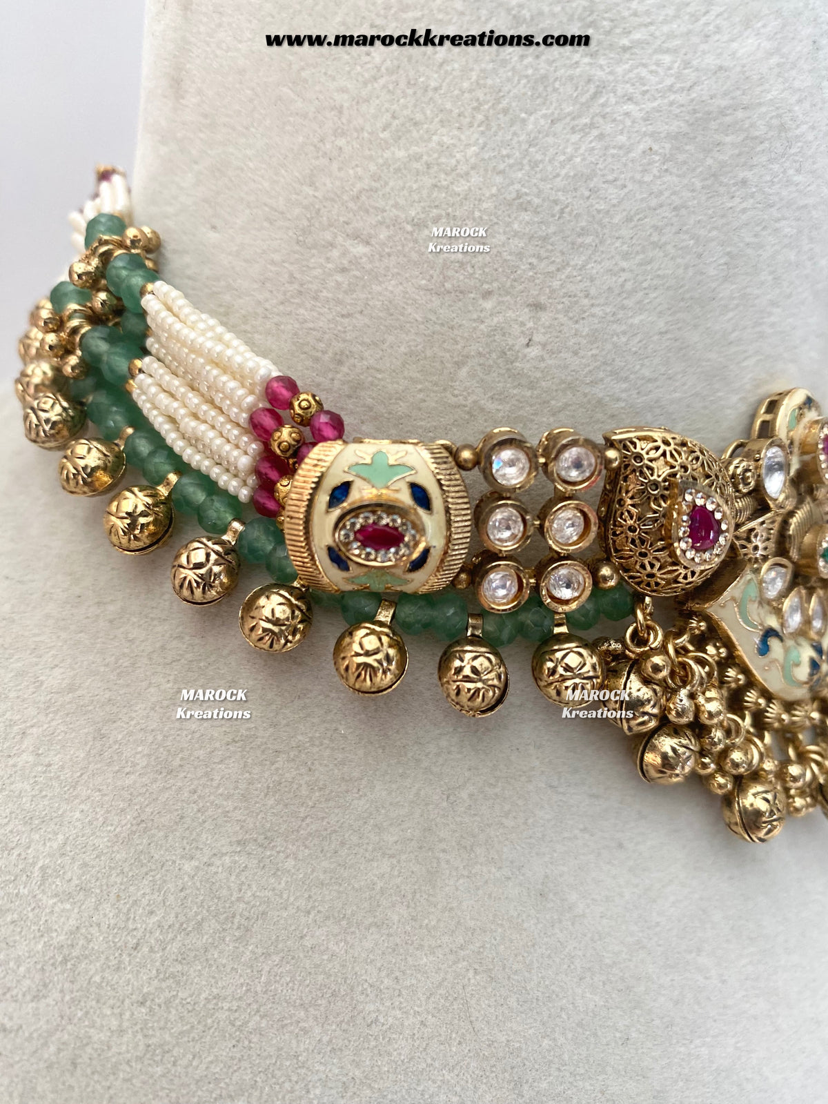 Ramina Premium Quality Gold Plated Rajwadi choker set