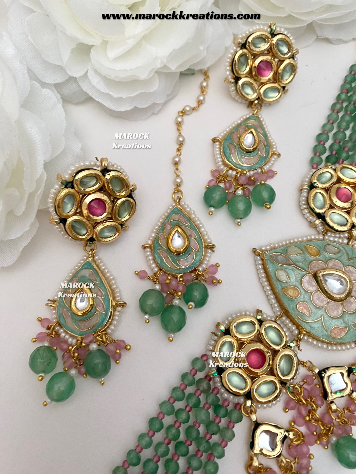 Natasha Premium Quality Kundan Meenakari Statement Choker set