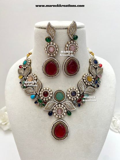 Angela Sabyasachi inspired Premium Quality Moissanite Kundan Necklace set