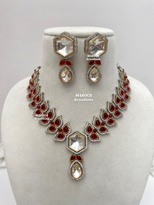Katie Tyani inspired Premium Quality Kundan Statement Necklace set