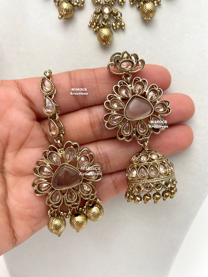 Amaira Antique Gold Polki choker set