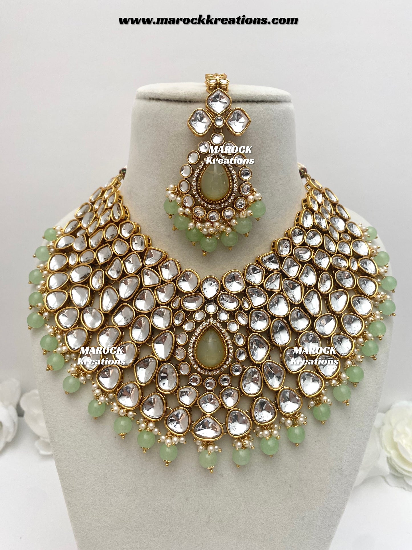 Ruhi Premium Quality Statement Kundan Necklace/Bridal set