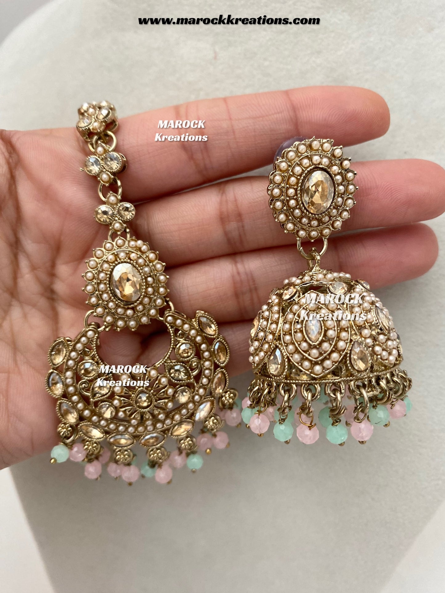 Shaya Antique Gold Polki waterfall Choker set