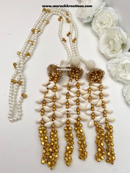 Kashmiri Paranda/Pearls, shells and Ghungroo Paranda
