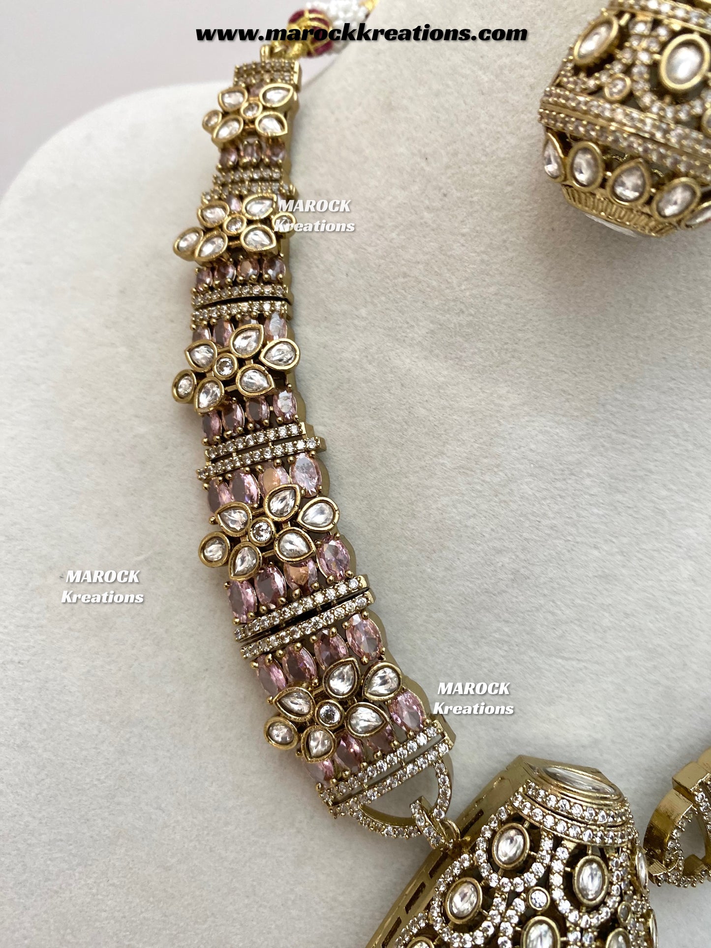 Nargis Moissanite Kundan exclusive Necklace set