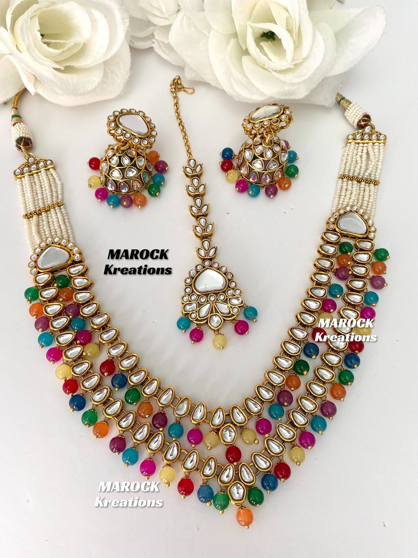 Premium Quality double layer Kundan Necklace sets/2 layer necklace sets