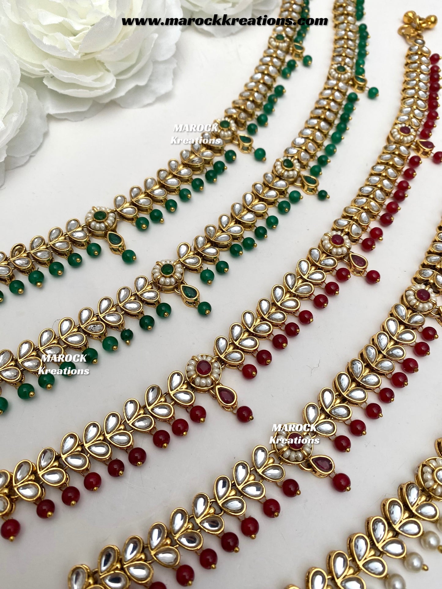 Zeenat Premium quality Kundan Anklets/Payal/Jhanjhran