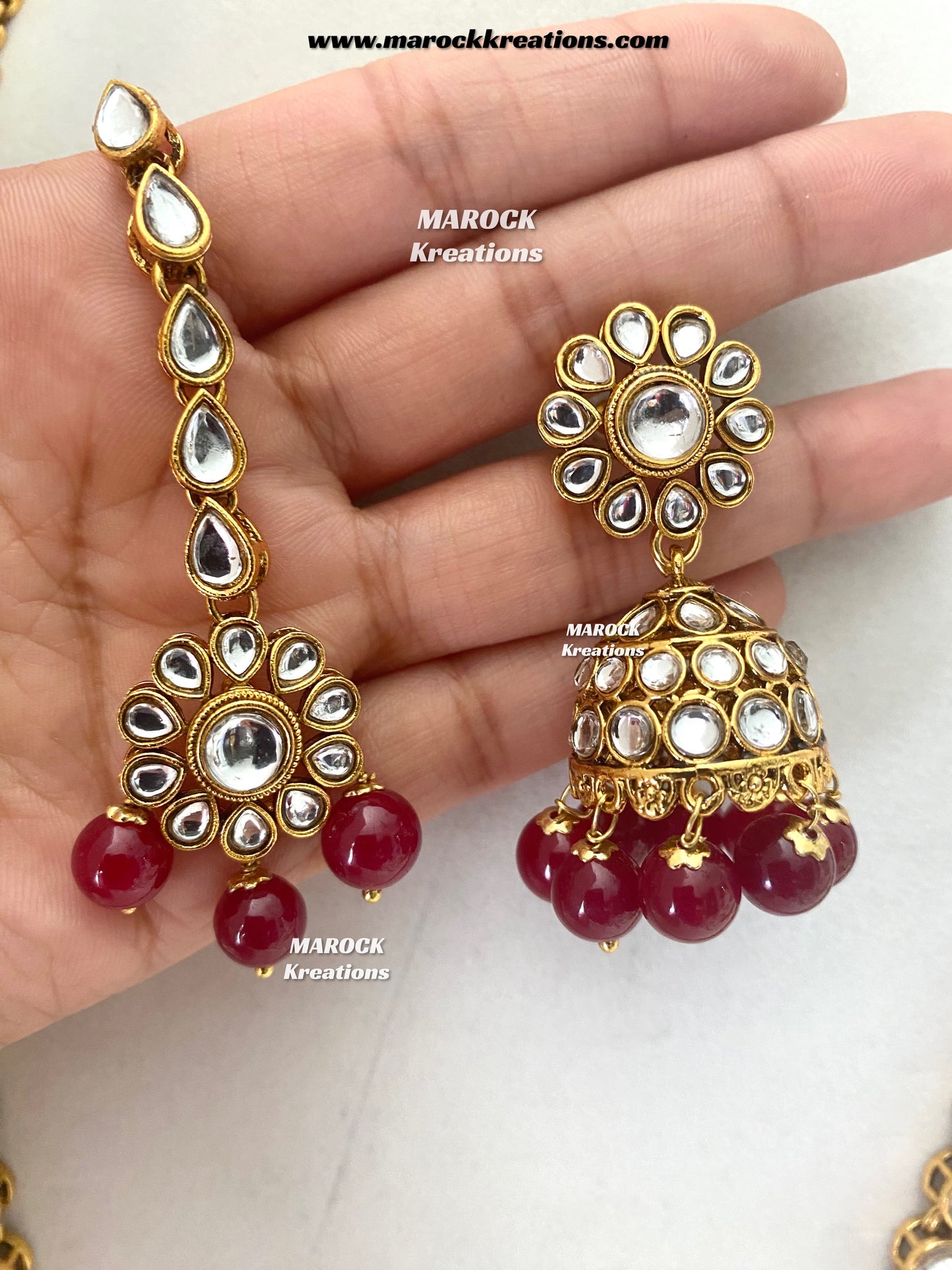 Premium Quality Kundan Rani haar set