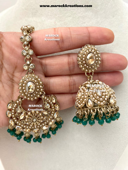 Shaya Antique Gold Polki waterfall Choker set