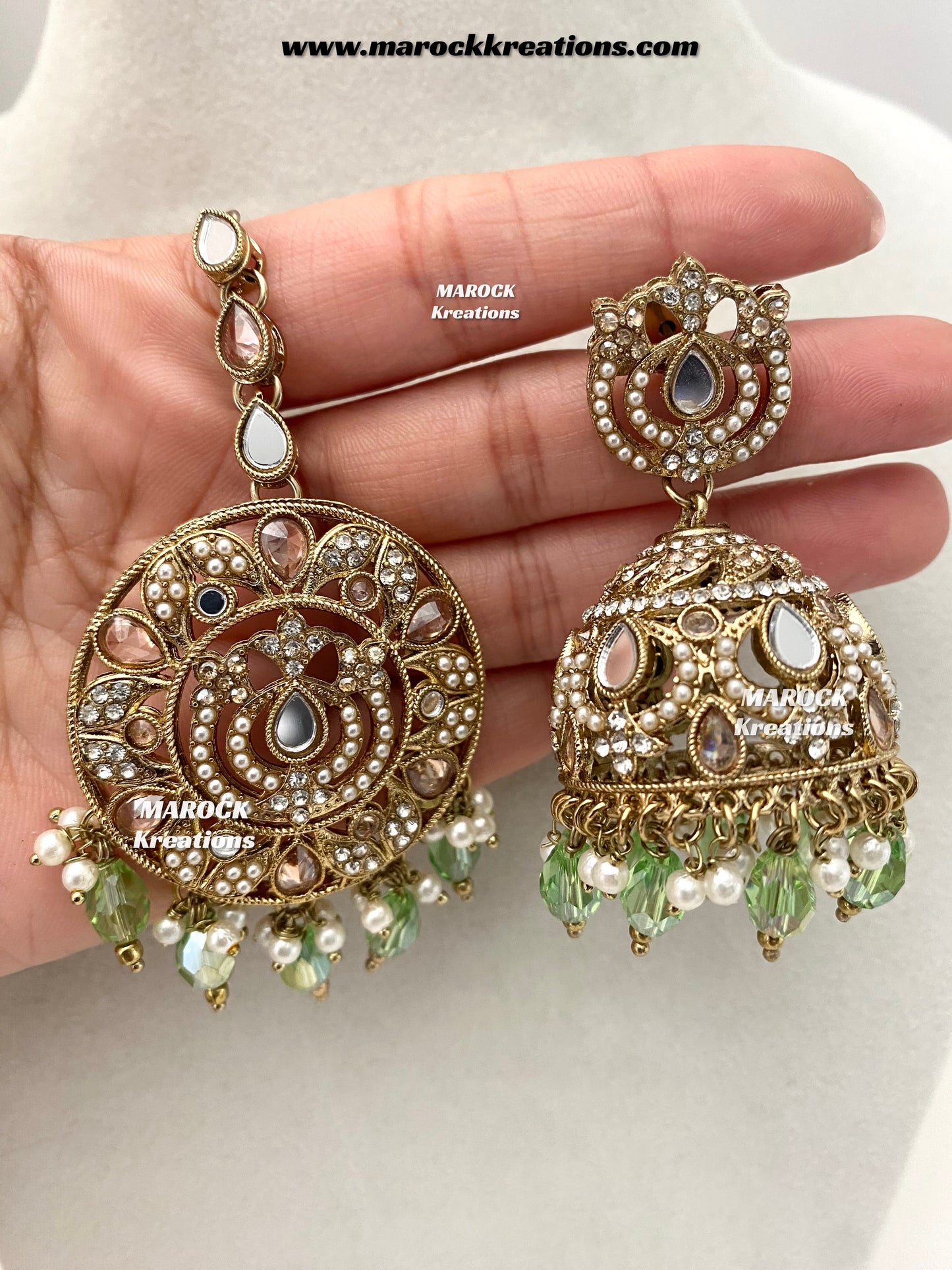 Premium Quality Mirror necklace set