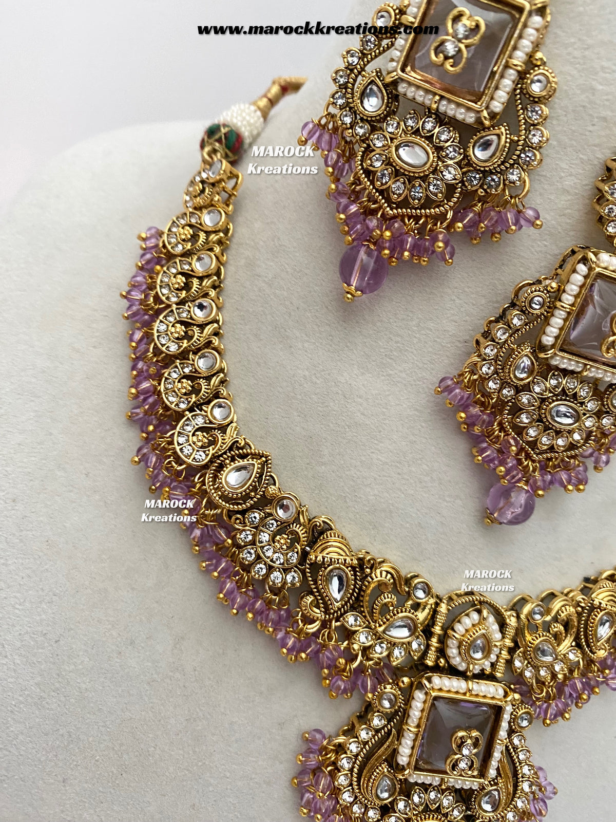 Nidhi Premium Quality Kundan Statement necklace set