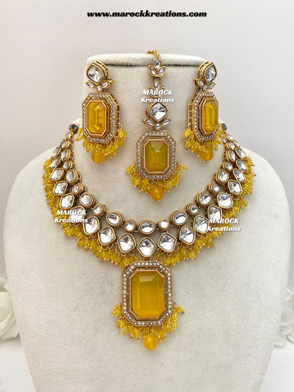 Shabnam Premium Quality Kundan Statement Necklace set
