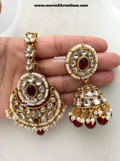 Neela Premium Quality Kundan Statement Rani haar set