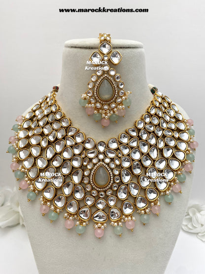 Ruhi Premium Quality Statement Kundan Necklace/Bridal set