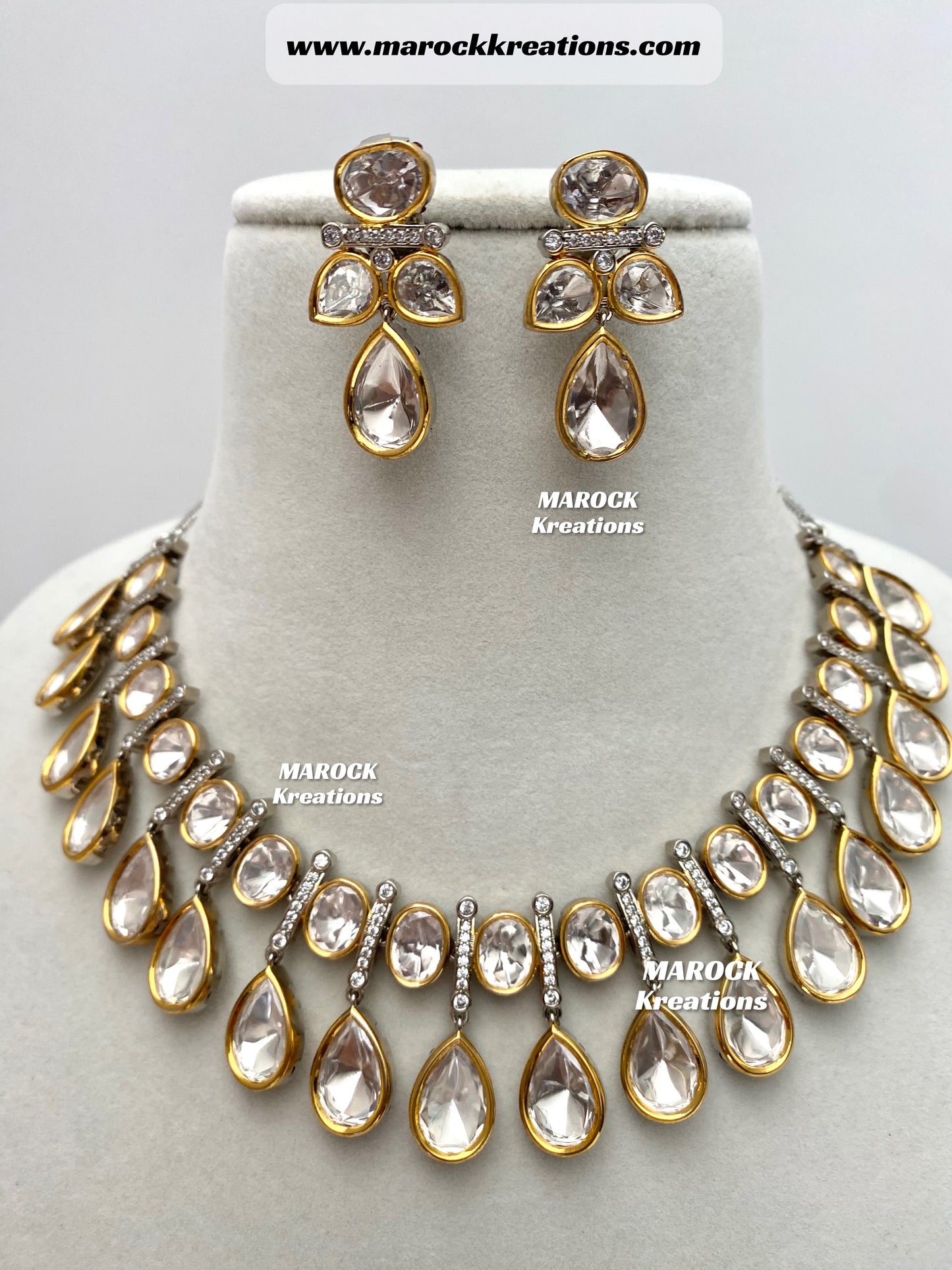 Sneha Tyani Inspired Premium Quality gold plated Kundan exclusive Necklace set