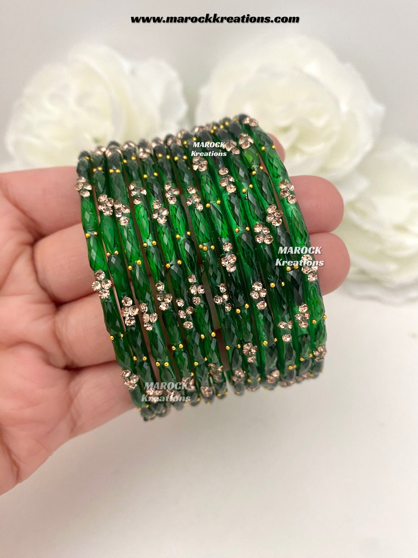 Rain drop Glass bangles (Pack of 1 dozen)