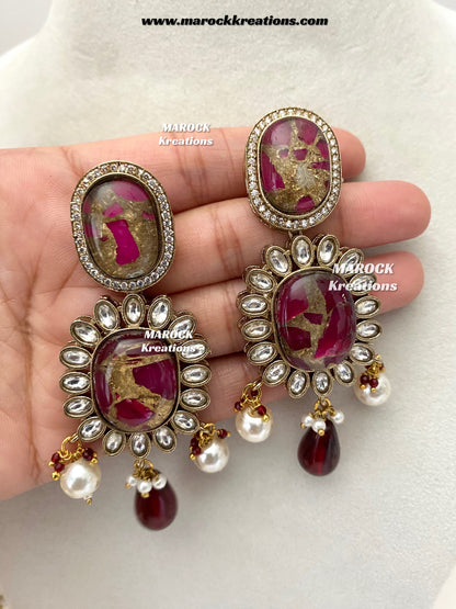 Jane Sabyasachi inspired Premium Quality  Kundan statement necklace set