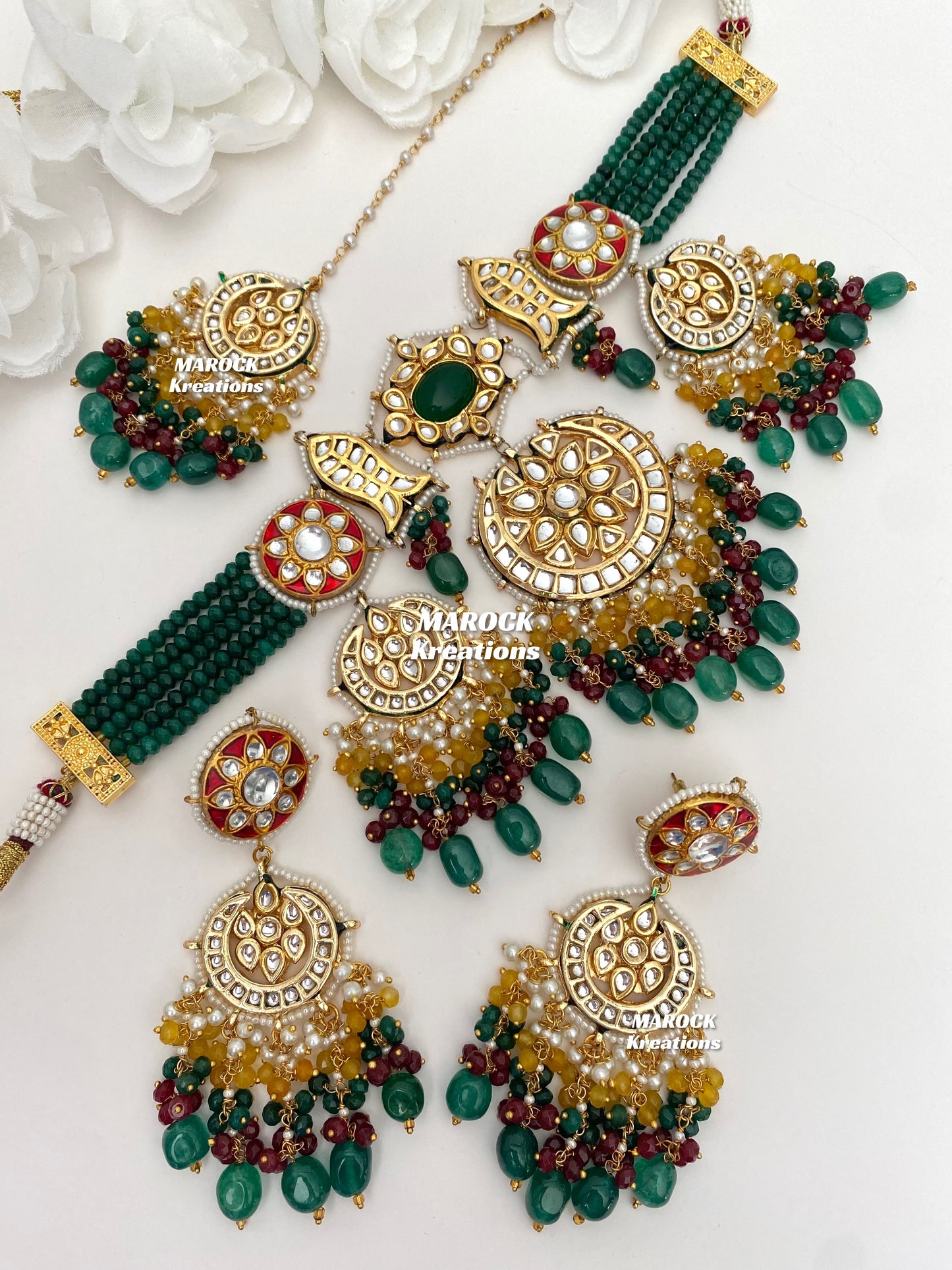 Kirti Kundan Meenakari Statement Choker set