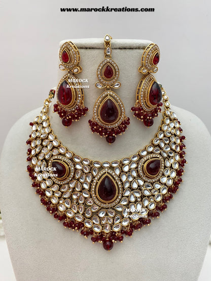 Veena Premium Quality Kundan Statement Necklace set