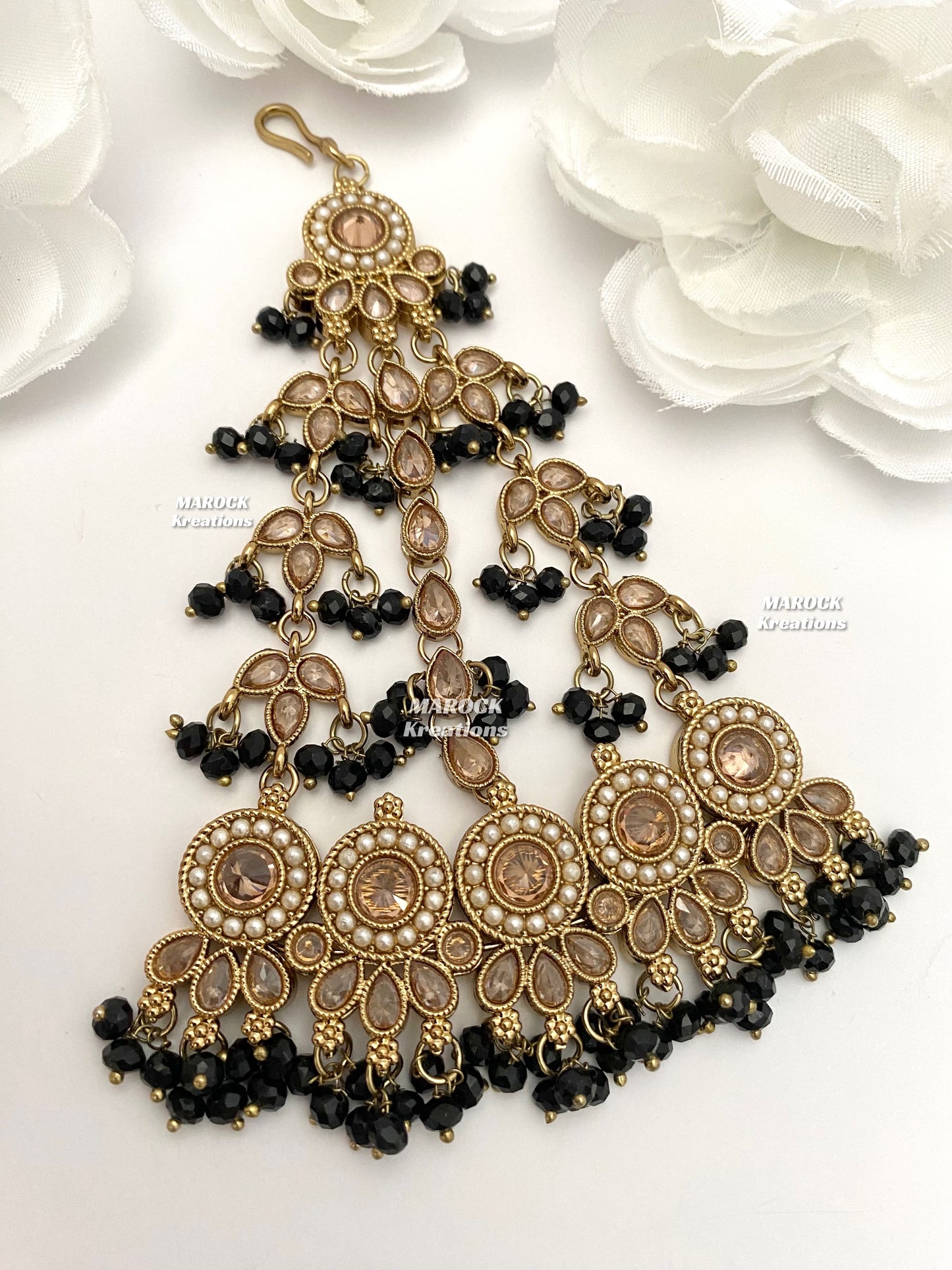 Antique Gold Polki Jhoomer/Passa