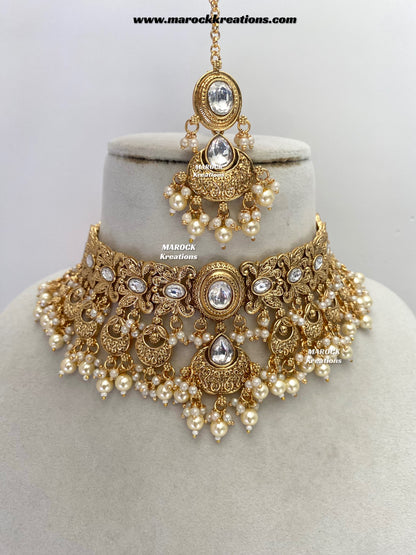 Zalifa Premium Quality Gold Plated choker set